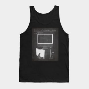 Imac Computer Patent - Apple Fan Tech Home Office Art - Black Chalkboard Tank Top